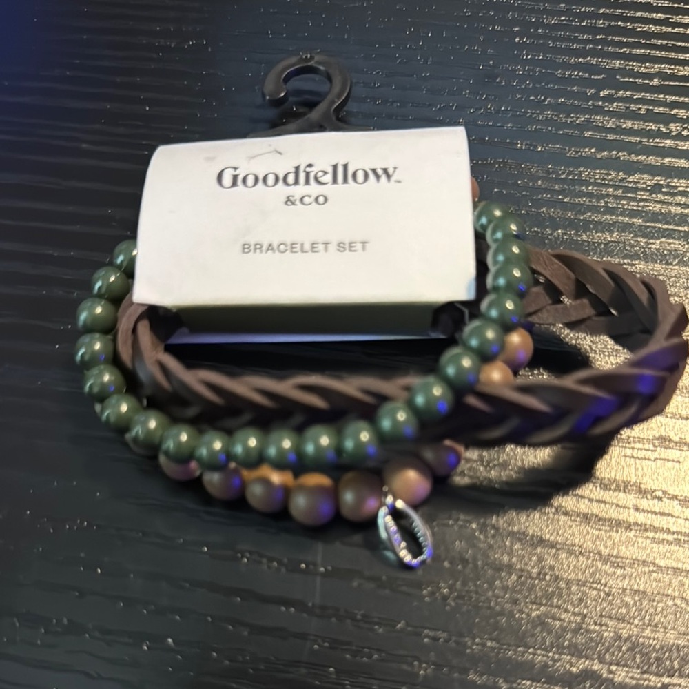 Goodfellow & Co Men's Green and Brown Bracelet Set